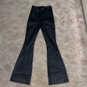 leather bell bottoms